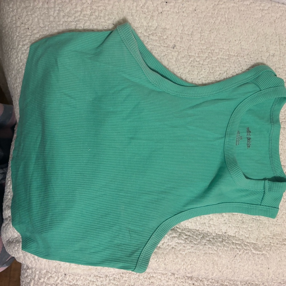 Wild Fable Teal Ribbed Tank Top